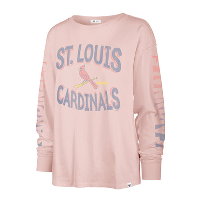 ST. LOUIS CARDINALS CLOUD NINE '47 SOA LONG SLEEVE TEE WOMENS SEASHELL