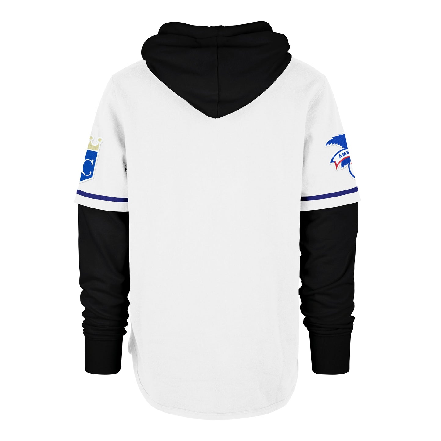 KANSAS CITY ROYALS COOPERSTOWN TRIFECTA '47 SHORTSTOP HOOD PULLOVER WHITE WASH