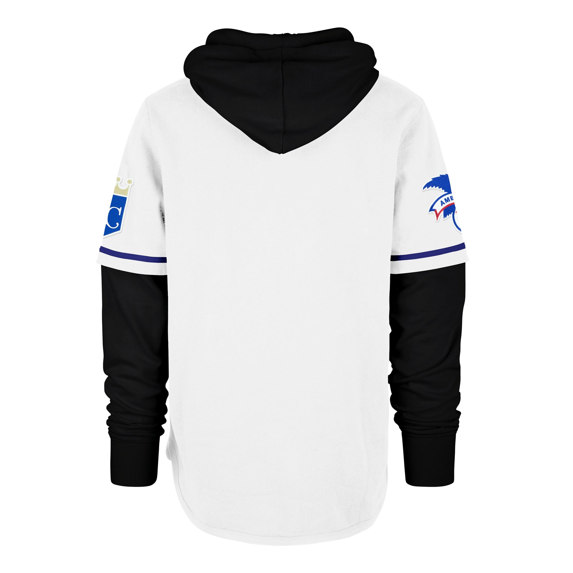 KANSAS CITY ROYALS COOPERSTOWN TRIFECTA '47 SHORTSTOP HOOD PULLOVER WHITE WASH