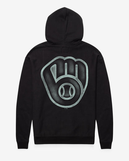 MILWAUKEE BREWERS MONOGRAM BACKER '47 FOUNDATION HOOD FLINT BLACK