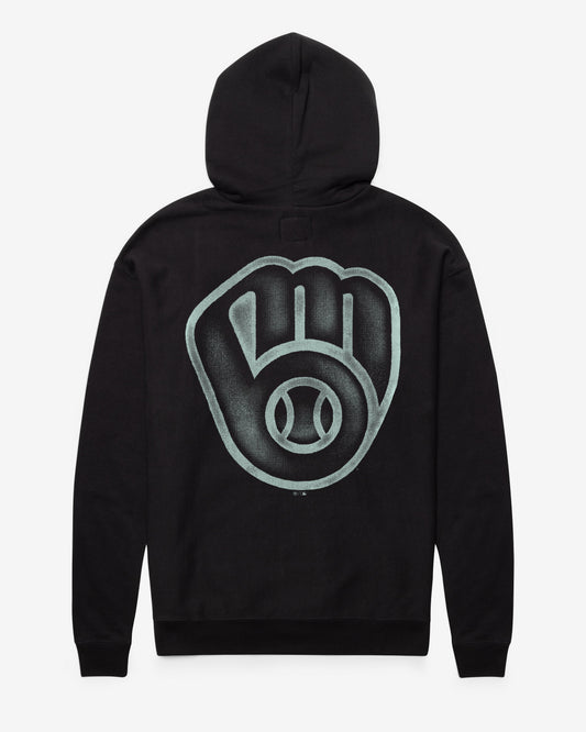 MILWAUKEE BREWERS MONOGRAM BACKER '47 FOUNDATION HOOD FLINT BLACK