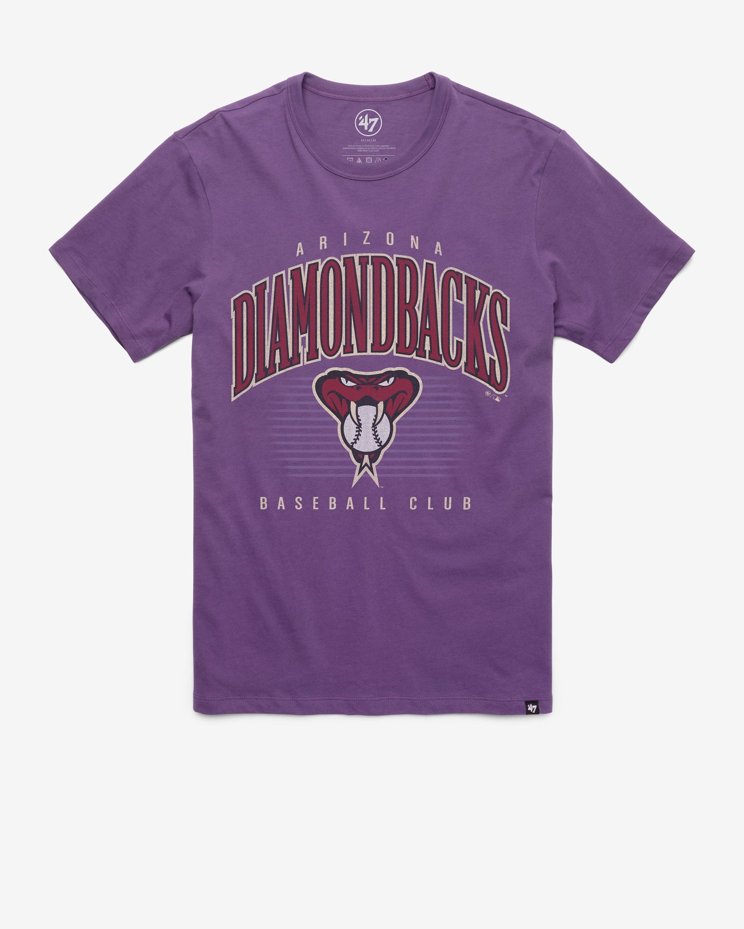 ARIZONA DIAMONDBACKS COOPERSTOWN DOUBLE HEADER '47 FRANKLIN TEE REGENT PURPLE
