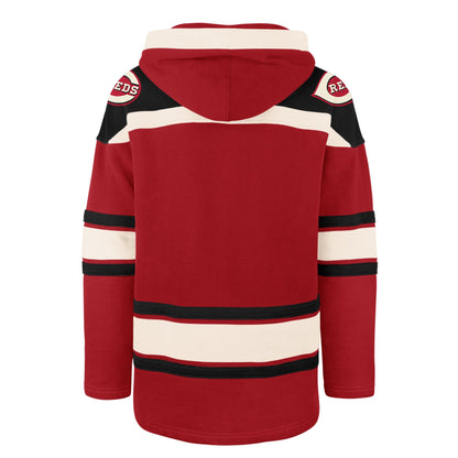 CINCINNATI REDS '47 SUPERIOR LACER PULLOVER HOOD RED