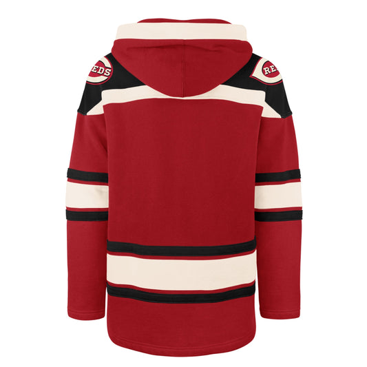 CINCINNATI REDS '47 SUPERIOR LACER PULLOVER HOOD RED
