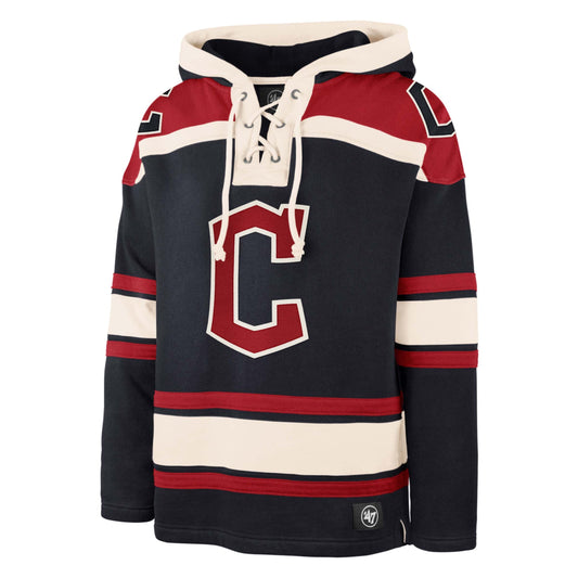 CLEVELAND GUARDIANS '47 SUPERIOR LACER PULLOVER HOOD FALL NAVY