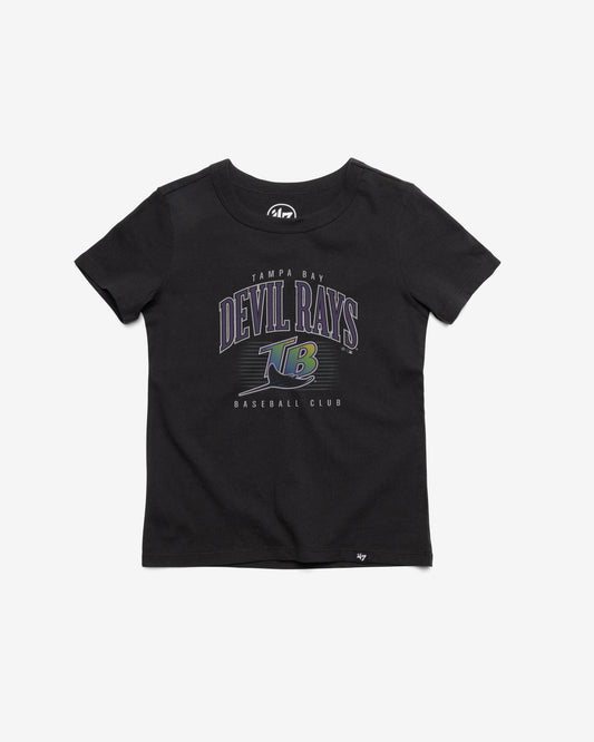 TAMPA BAY RAYS COOPERSTOWN DOUBLE HEADER '47 FRANKLIN TEE KIDS FLINT BLACK