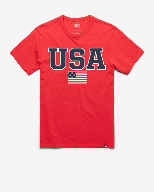 UNITED STATES USA BLOCK '47 FRANKLIN TEE RACER RED