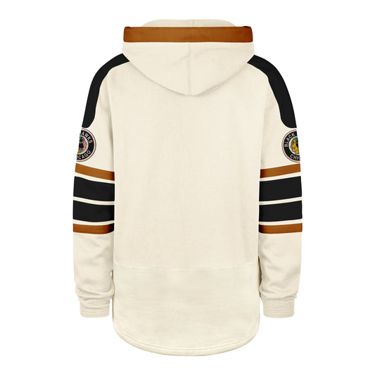 OLD TIME HOCKEY CHICAGO BLACKHAWKS VINTAGE BLUE LINE HERITAGE '47 LACER CREAM