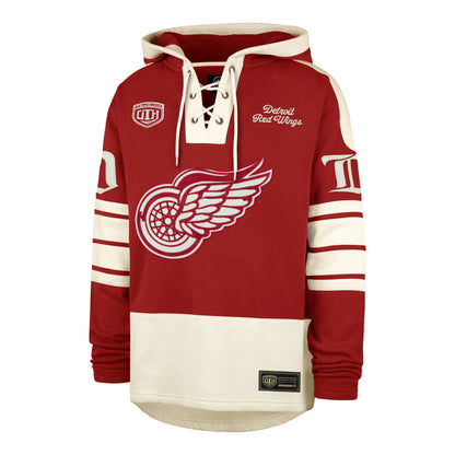 OLD TIME HOCKEY DETROIT RED WINGS VINTAGE BLUE LINE HERITAGE '47 LACER RED
