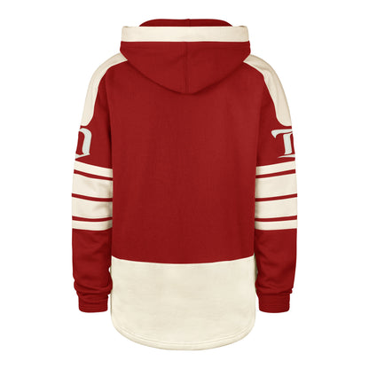 OLD TIME HOCKEY DETROIT RED WINGS VINTAGE BLUE LINE HERITAGE '47 LACER RED