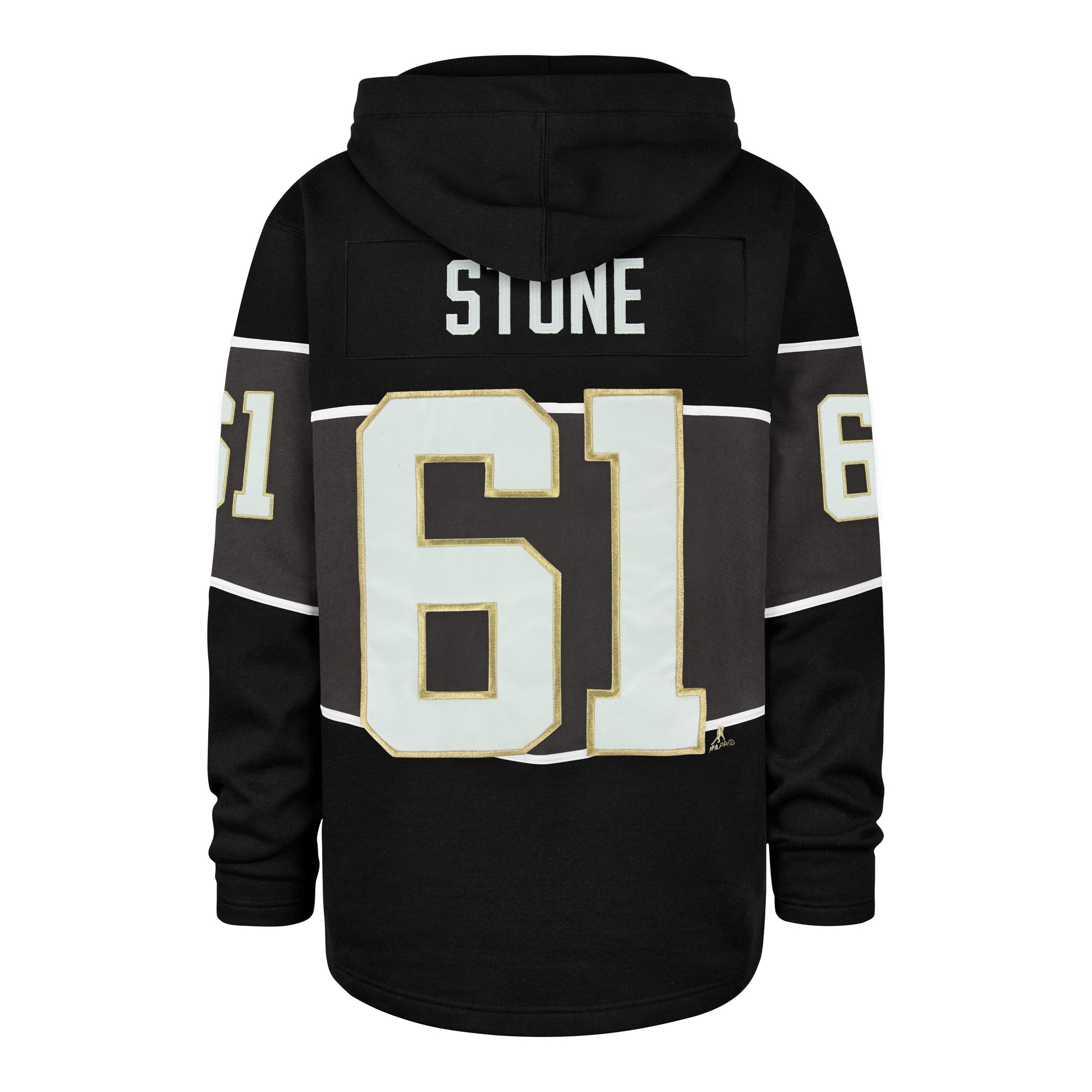 VEGAS GOLDEN KNIGHTS MARK STONE '47 RUN POINT LACER HOOD JET BLACK