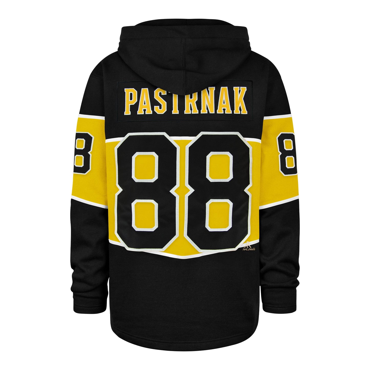 BOSTON BRUINS DAVID PASTRNAK '47 RUN POINT LACER HOOD JET BLACK
