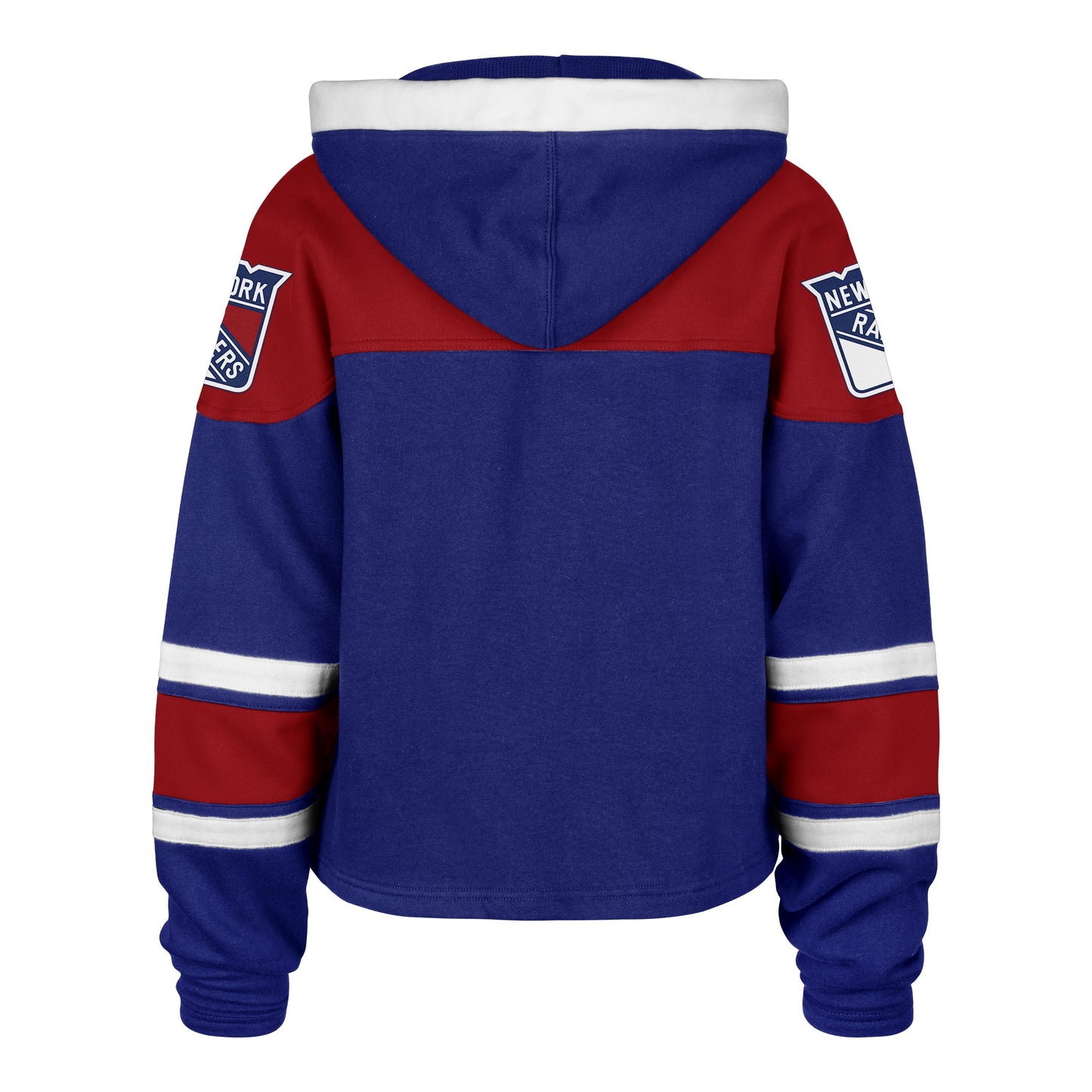 NEW YORK RANGERS CROPPED SUPERIOR '47 LACER HOOD WOMENS ROYAL