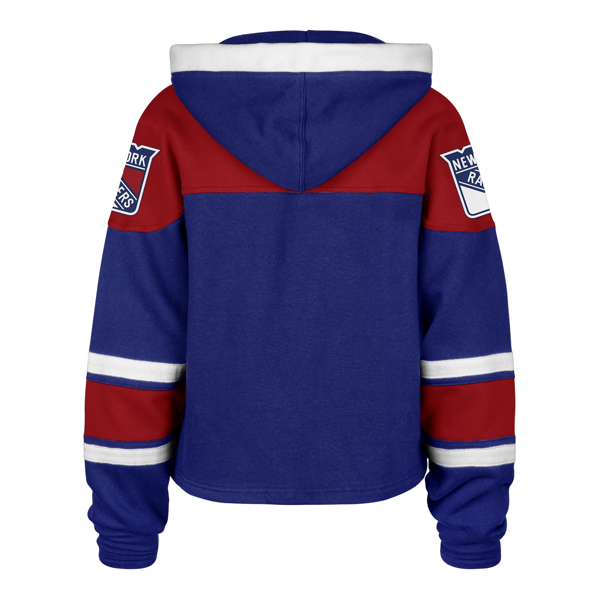 NEW YORK RANGERS CROPPED SUPERIOR '47 LACER HOOD WOMENS ROYAL