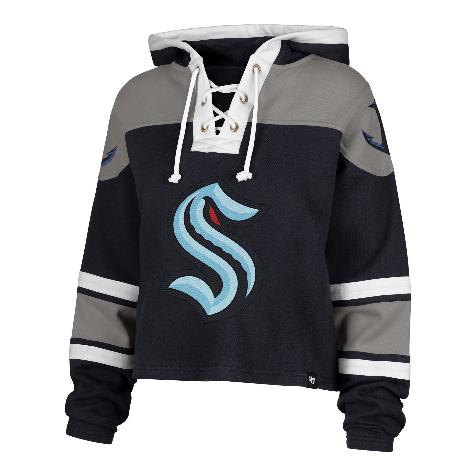 SEATTLE KRAKEN CROPPED SUPERIOR '47 LACER HOOD WOMENS FALL NAVY