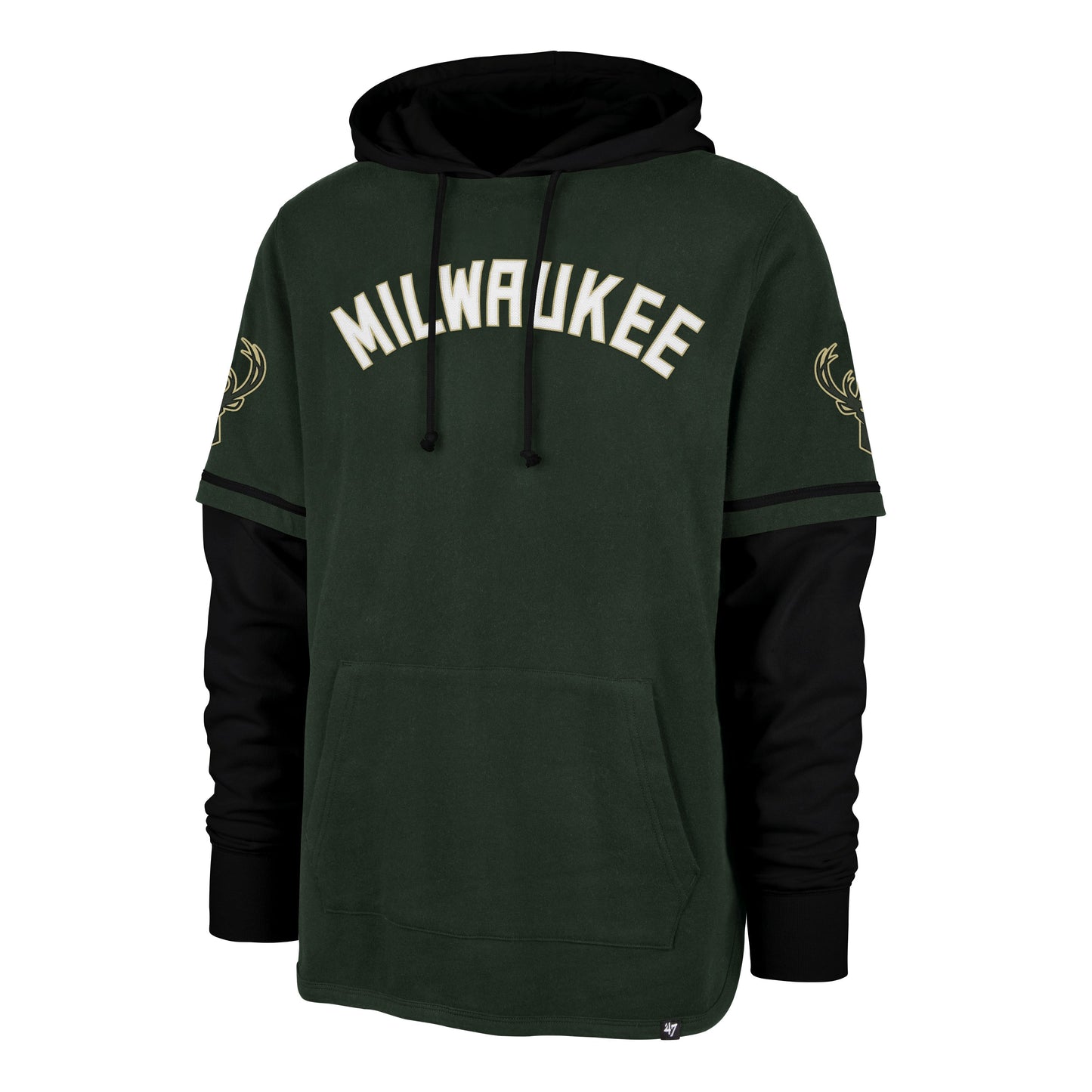 MILWAUKEE BUCKS TRIFECTA '47 SHORTSTOP PULLOVER HOOD DARK GREEN