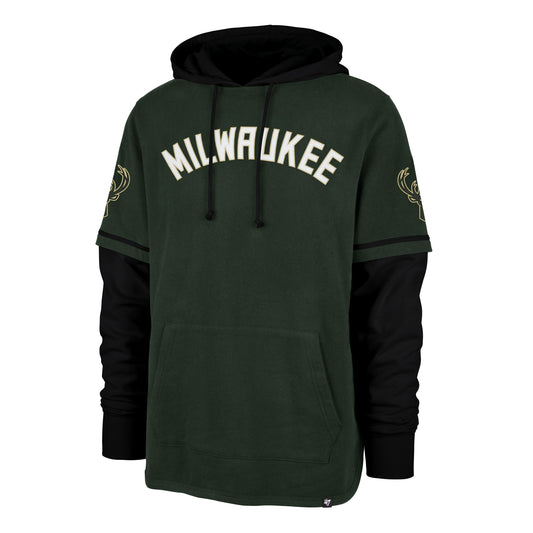 MILWAUKEE BUCKS TRIFECTA '47 SHORTSTOP PULLOVER HOOD DARK GREEN