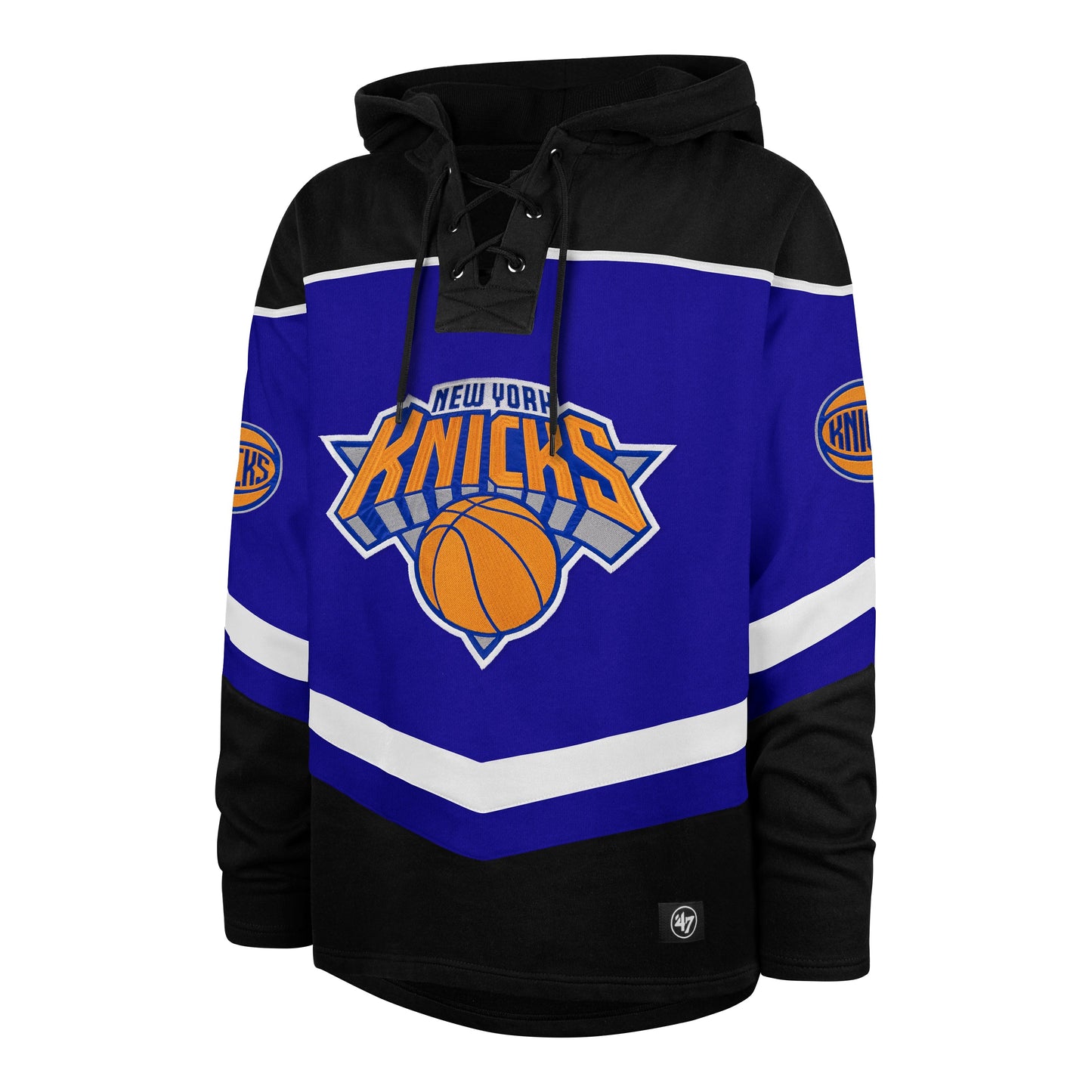 NEW YORK KNICKS TRI SATIN '47 LAYUP LACER HOOD ROYAL