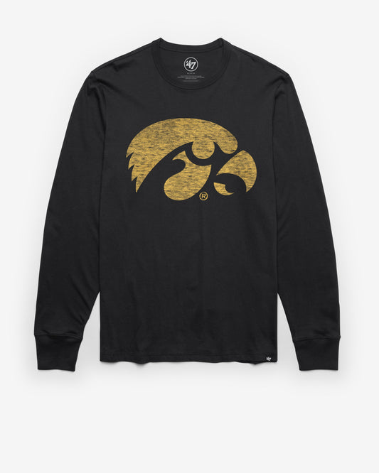 IOWA HAWKEYES PREMIER '47 FRANKLIN LONG SLEEVE TEE FLINT BLACK