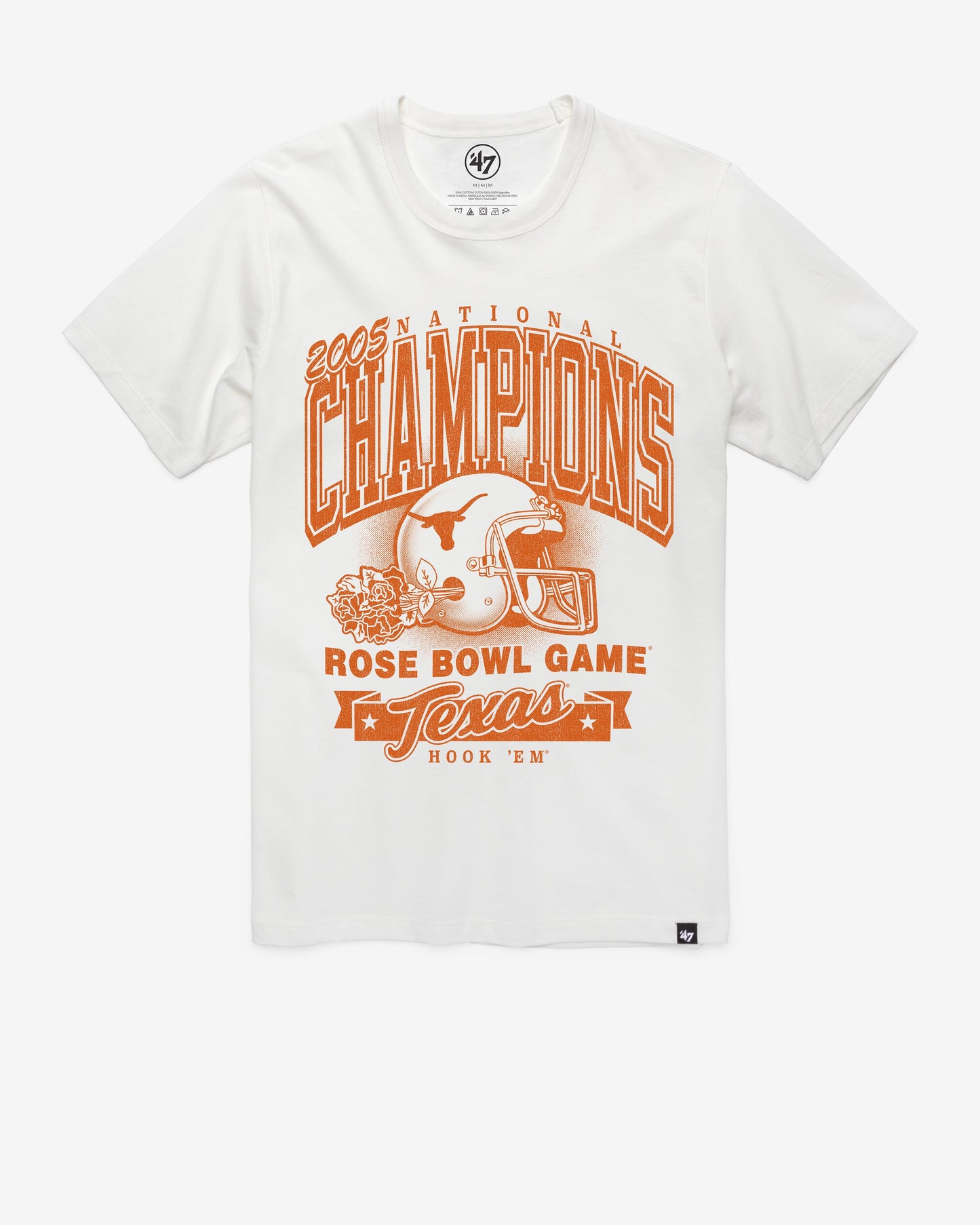 TEXAS LONGHORNS MONOCHROME '47 FRANKLIN TEE WHITE WASH