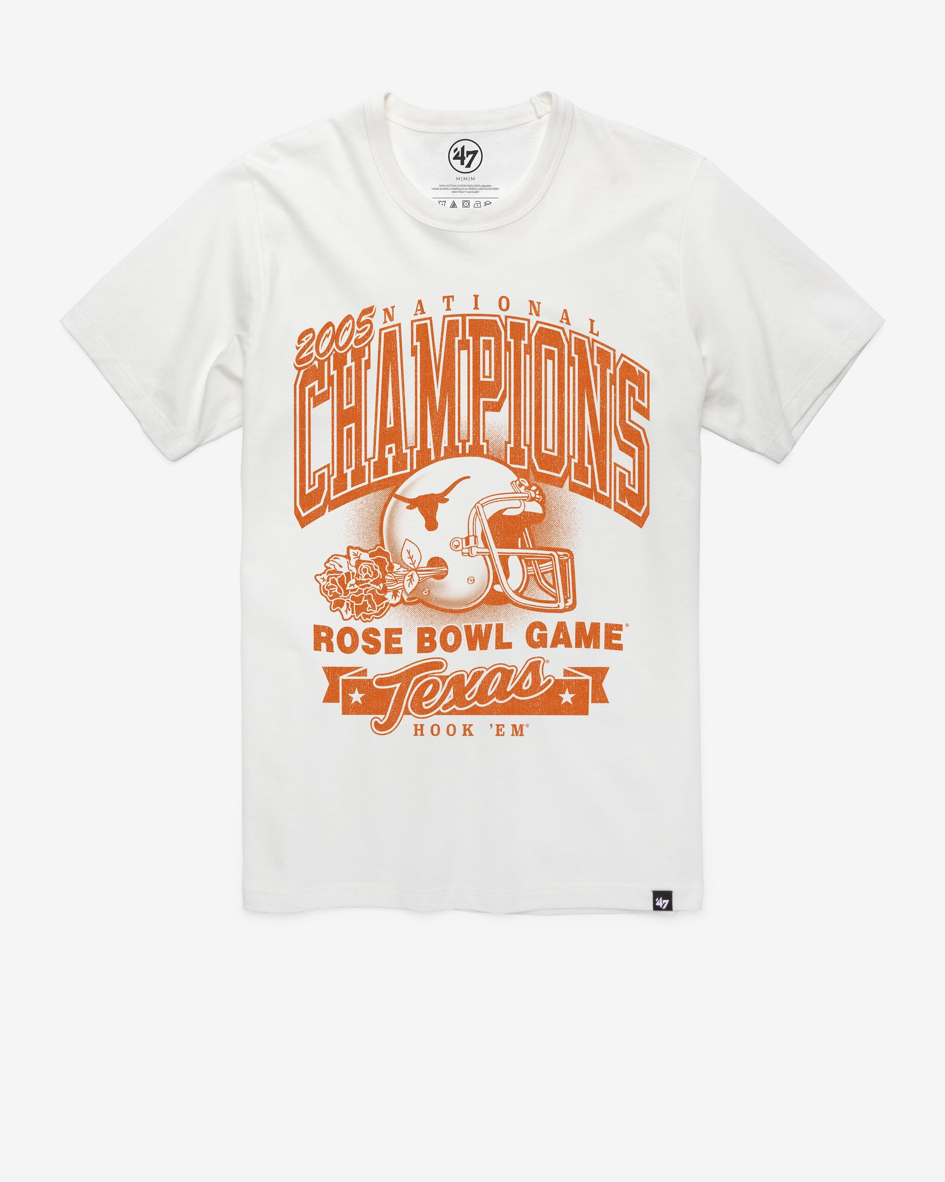 TEXAS LONGHORNS MONOCHROME '47 FRANKLIN TEE WHITE WASH