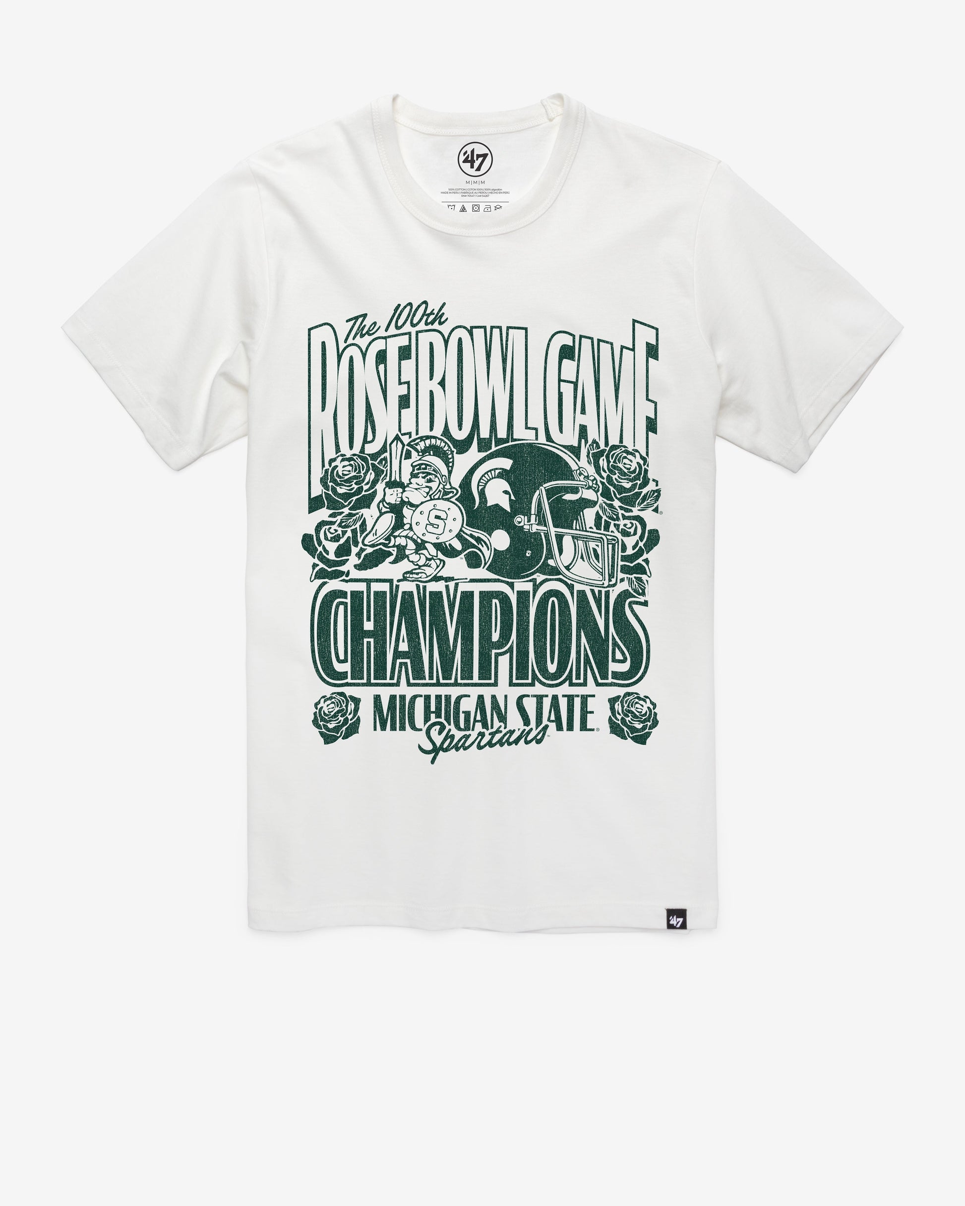 MICHIGAN STATE SPARTANS MONOCHROME '47 FRANKLIN TEE WHITE WASH