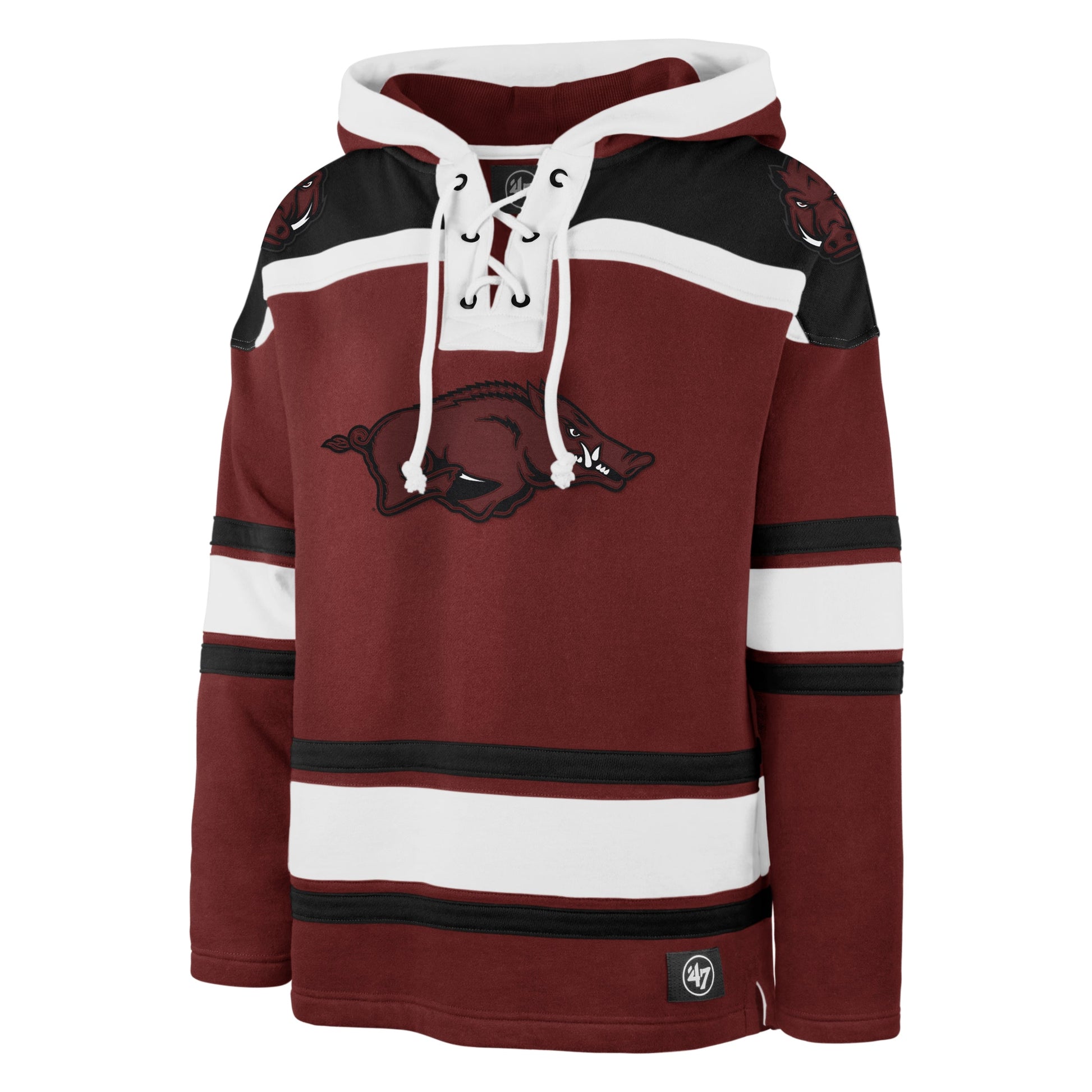 ARKANSAS RAZORBACKS SUPERIOR '47 LACER HOOD CARDINAL