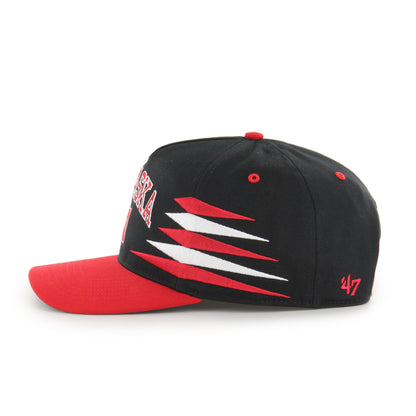 NEBRASKA CORNHUSKERS DIAMOND CUT '47 HITCH BLACK