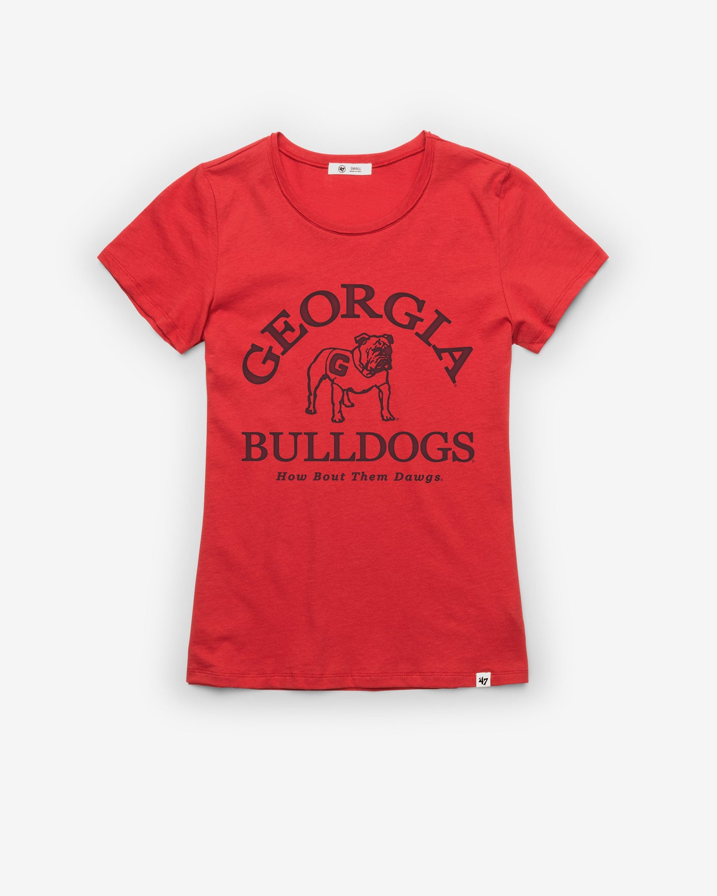 GEORGIA BULLDOGS FRESH START '47 FRANKIE TEE WOMENS RACER RED