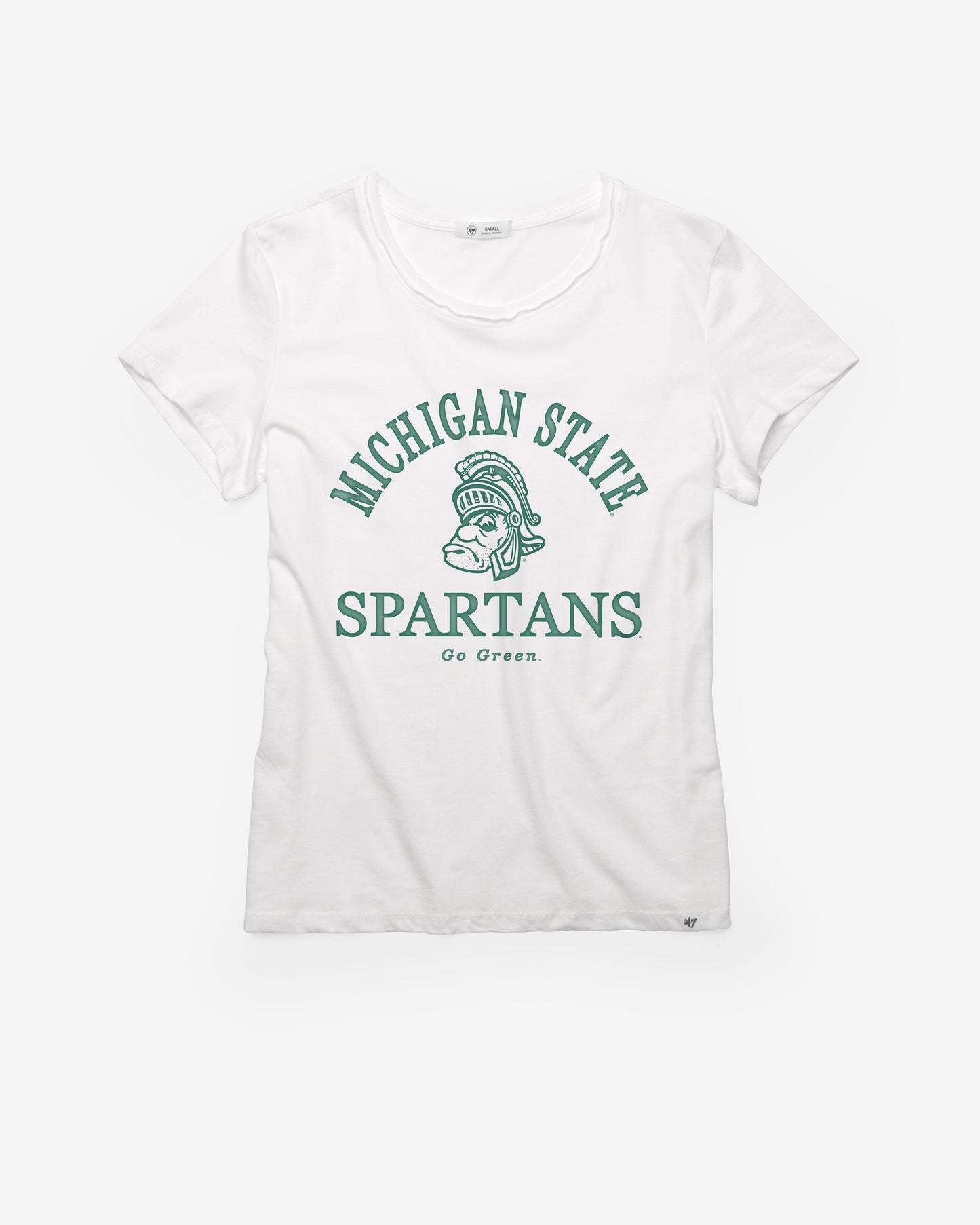 MICHIGAN STATE SPARTANS VINTAGE FRESH START '47 FRANKIE TEE WOMENS WHITE WASH