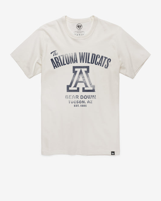 ARIZONA WILDCATS VINTAGE WIDE OPEN '47 FRANKLIN TEE DUNE