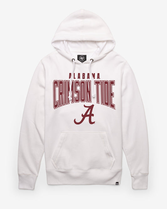 ALABAMA CRIMSON TIDE TEAM ELEMENTS ARCH '47 HEADLINE HOOD WHITE WASH