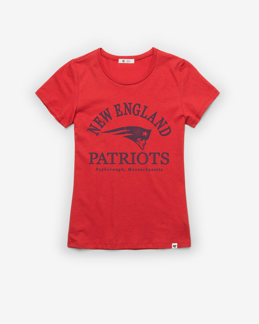NEW ENGLAND PATRIOTS FRESH START '47 FRANKIE TEE WOMENS RACER RED