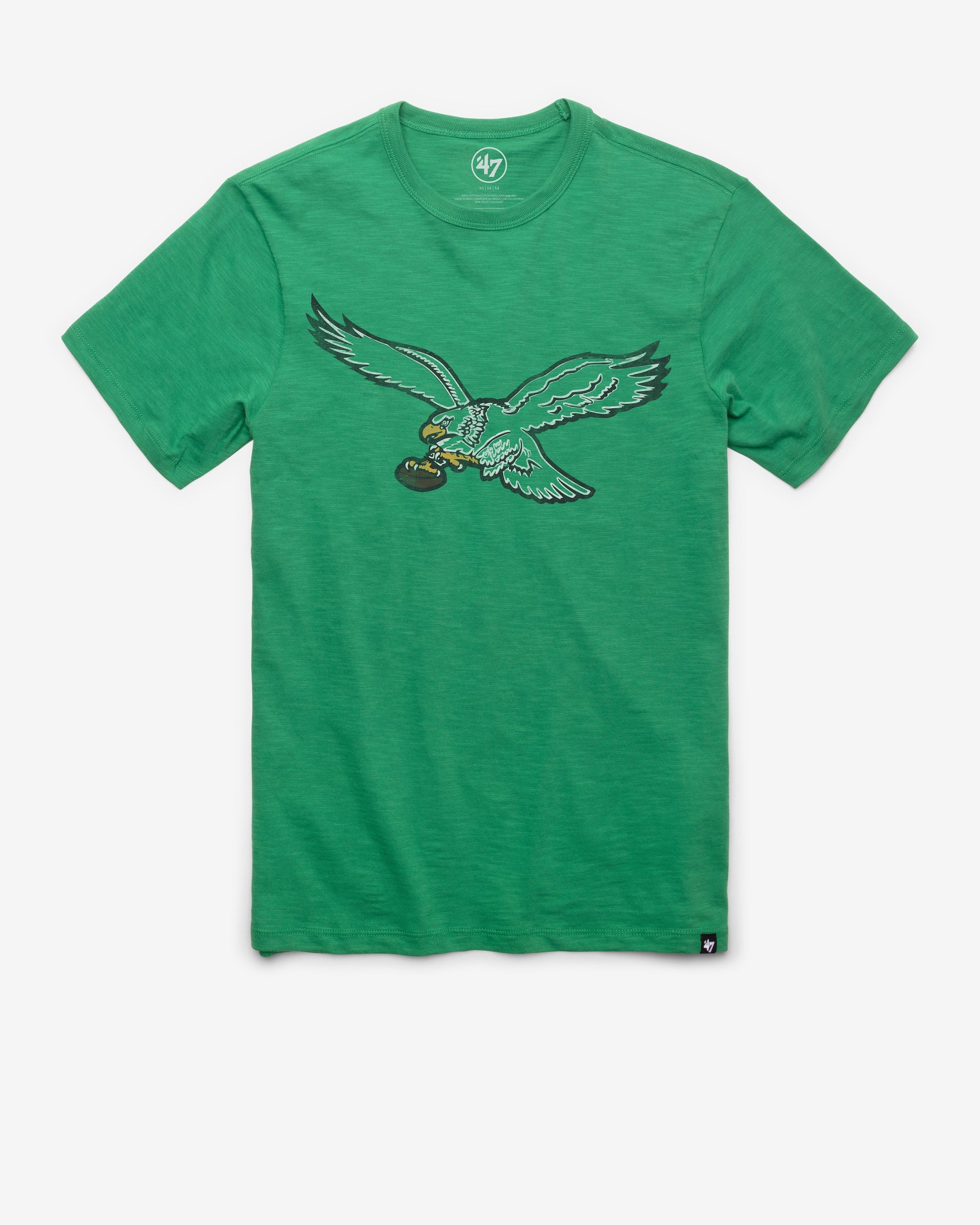 PHILADELPHIA EAGLES HISTORIC GRIT VINTAGE '47 SCRUM TEE KELLY