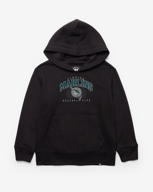 MIAMI MARLINS COOPERSTOWN DOUBLE HEADER '47 HEADLINE HOOD KIDS JET BLACK