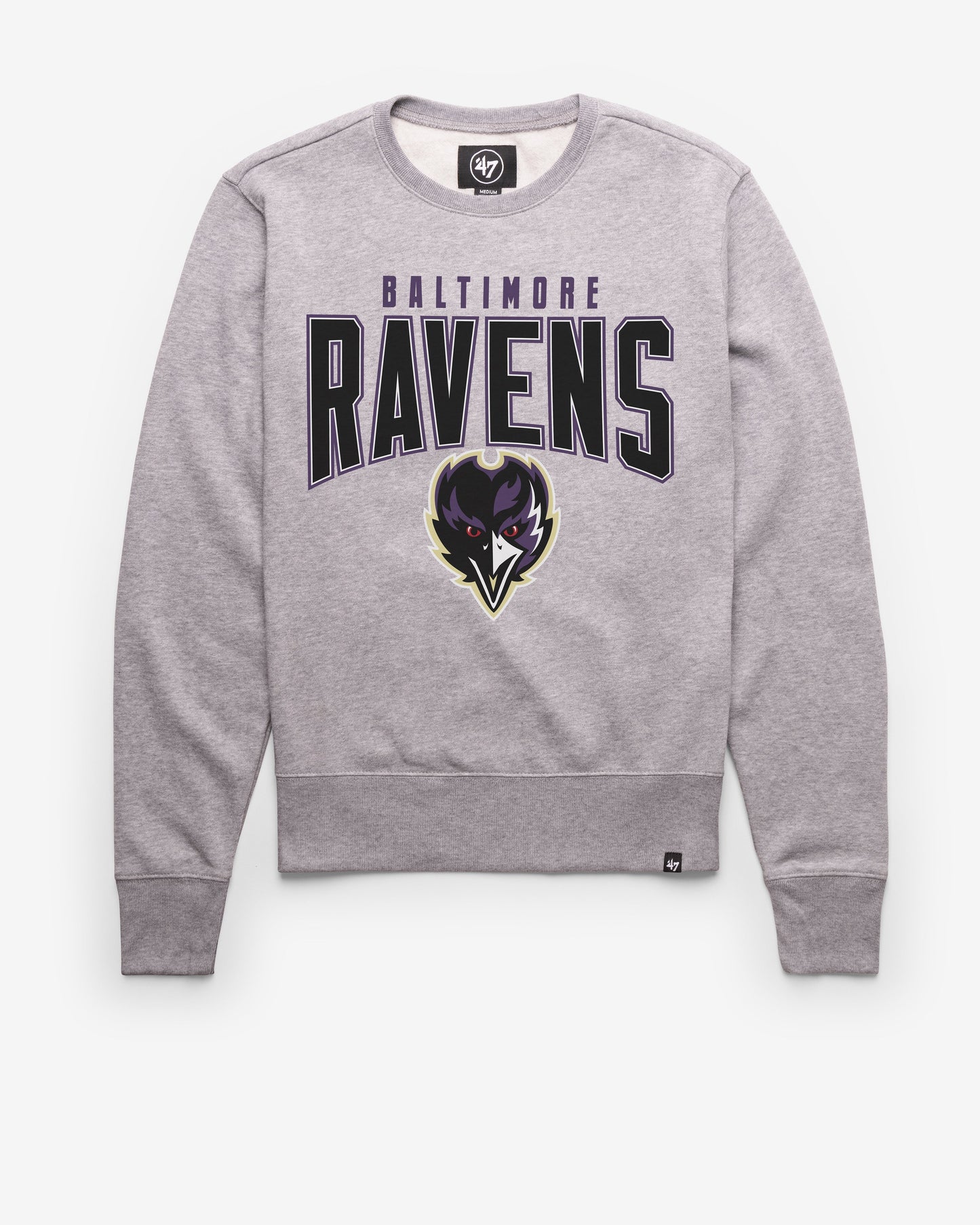 BALTIMORE RAVENS TEAM ELEMENTS ARCH '47 HEADLINE CREW SLATE GREY