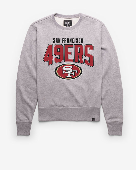 SAN FRANCISCO 49ERS TEAM ELEMENTS ARCH '47 HEADLINE CREW SLATE GREY