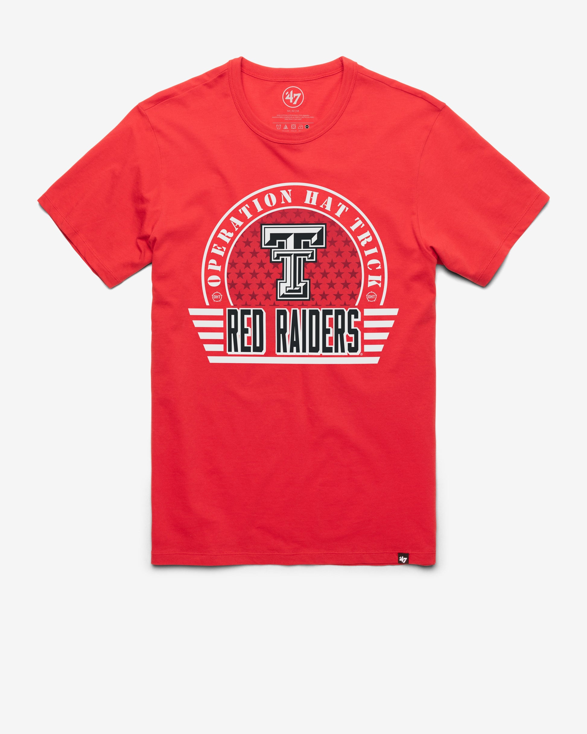 TEXAS TECH RED RAIDERS OPERATION HAT TRICK OHT CONVOY '47 FRANKLIN TEE RACER RED
