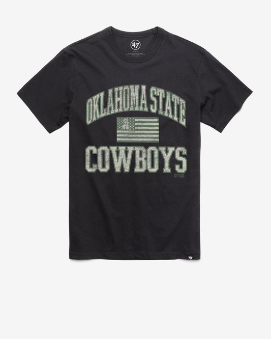 OKLAHOMA STATE COWBOYS OPERATION HAT TRICK OHT MAJOR '47 FRANKLIN TEE FLINT BLACK