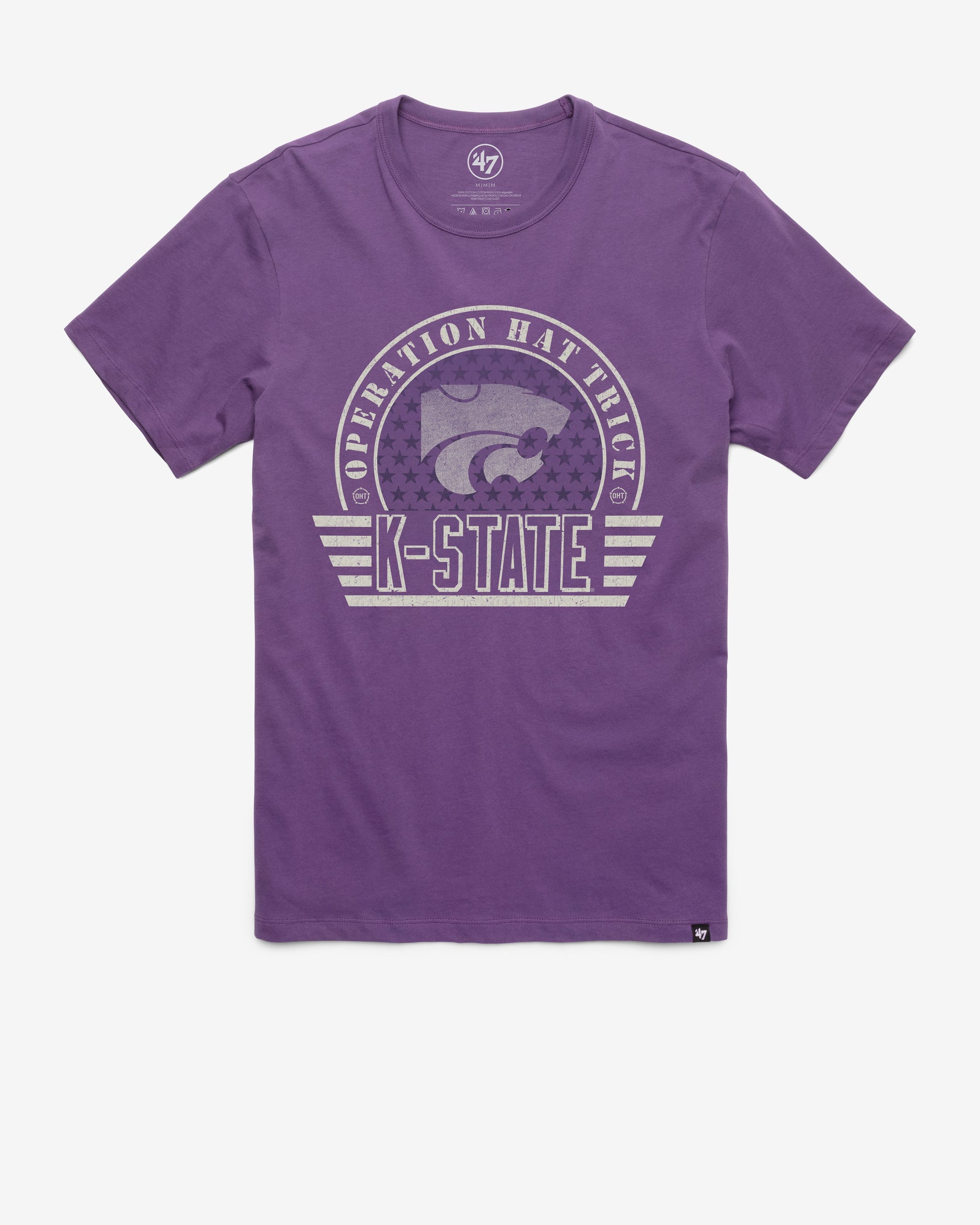 KANSAS STATE WILDCATS OPERATION HAT TRICK OHT CONVOY '47 FRANKLIN TEE REGENT PURPLE