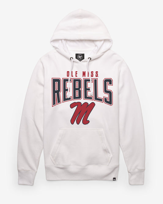 MISSISSIPPI REBELS TEAM ELEMENTS ARCH '47 HEADLINE HOOD WHITE WASH