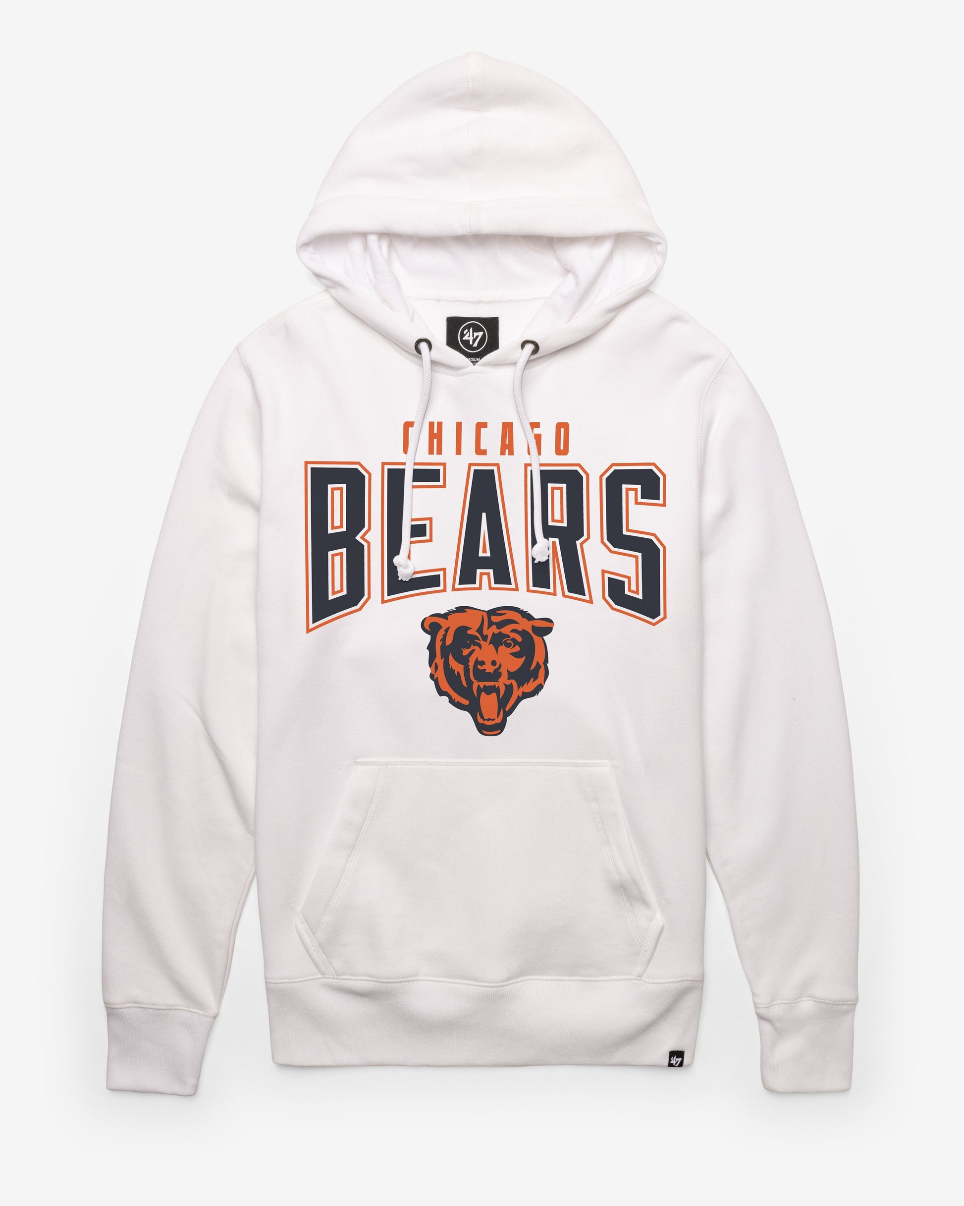 CHICAGO BEARS TEAM ELEMENTS ARCH '47 HEADLINE HOOD WHITE WASH
