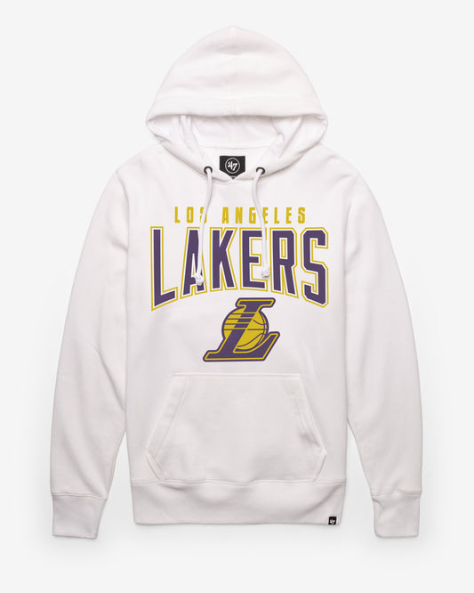 LOS ANGELES LAKERS TEAM ELEMENTS ARCH '47 HEADLINE HOOD WHITE WASH