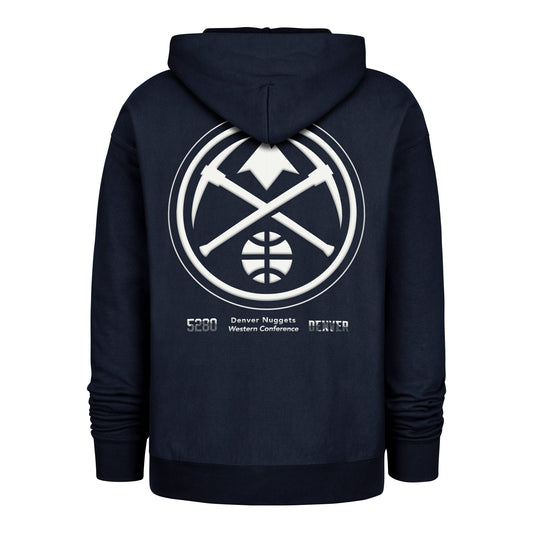 DENVER NUGGETS CITY EDITION DOUBLE CROSSOVER '47 FOUNDATION HOOD NAVY