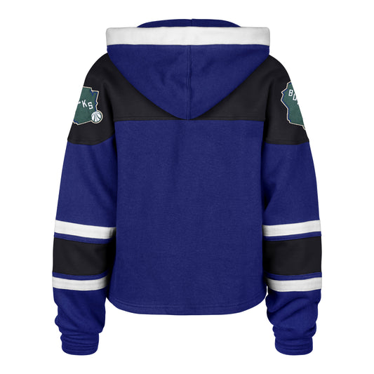MILWAUKEE BUCKS CITY EDITION CROPPED SUPERIOR '47 LACER HOOD WOMENS ROYAL
