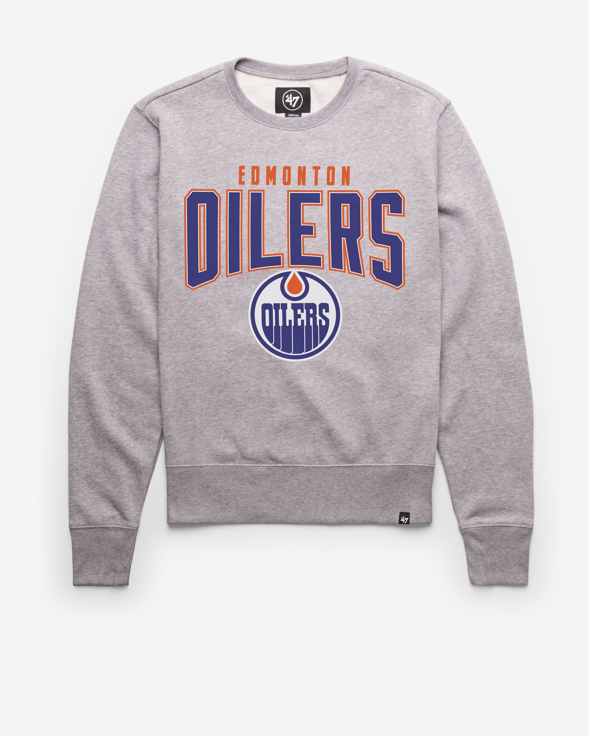 EDMONTON OILERS TEAM ELEMENTS ARCH '47 HEADLINE CREW SLATE GREY