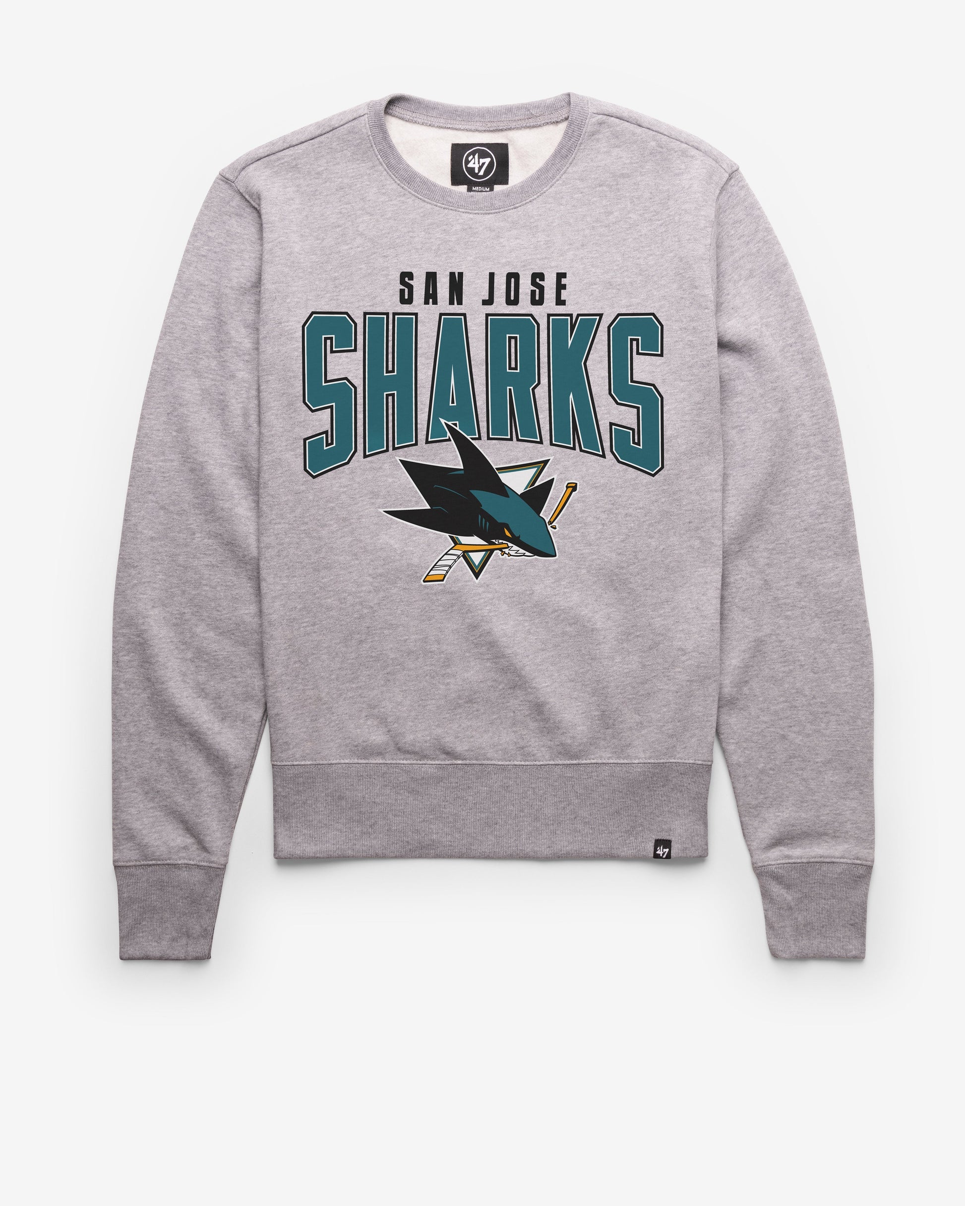 SAN JOSE SHARKS TEAM ELEMENTS ARCH '47 HEADLINE CREW SLATE GREY