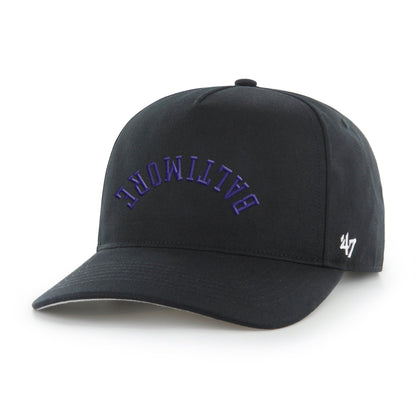 BALTIMORE RAVENS UPSIDE DOWN '47 HITCH RF REALXED FIT BLACK