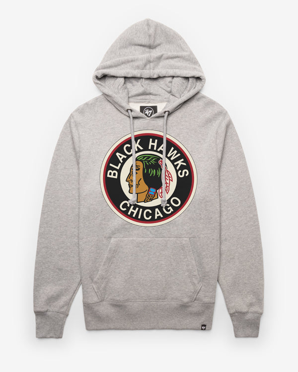 CHICAGO BLACKHAWKS VINTAGE IMPRINT '47 HEADLINE HOOD SLATE GREY