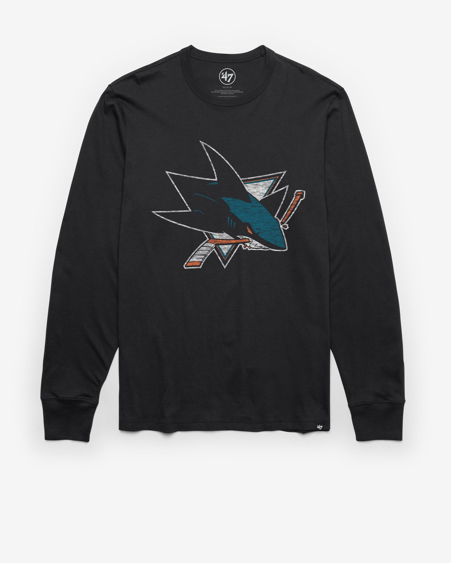 SAN JOSE SHARKS PREMIER '47 FRANKLIN LONG SLEEVE TEE FLINT BLACK